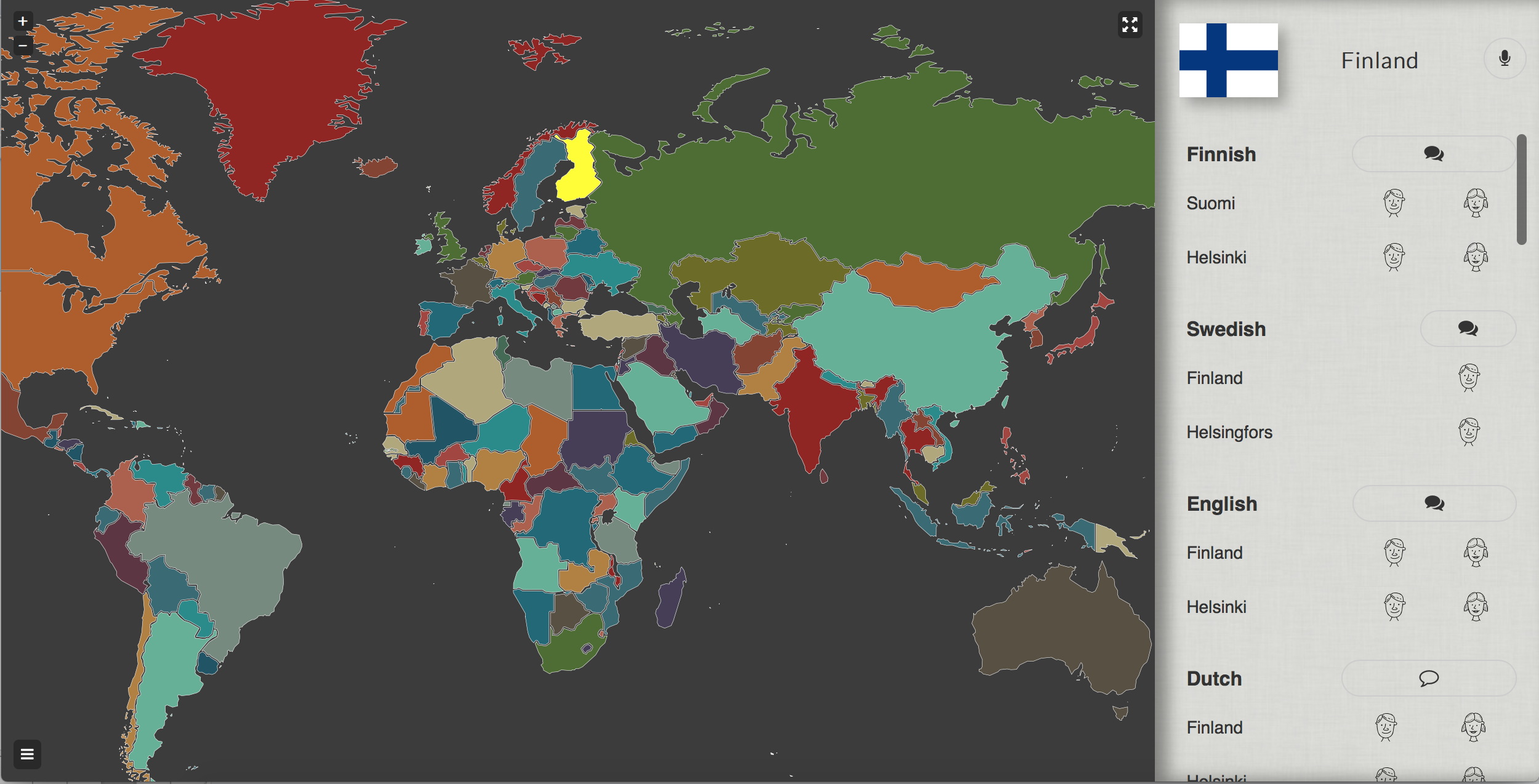 Une Carte Des Pays Dans Toutes Les Langues Du Monde