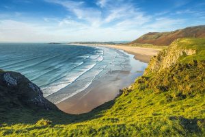 litoral de Gales que você verá em seu intercâmbio no país de Gales